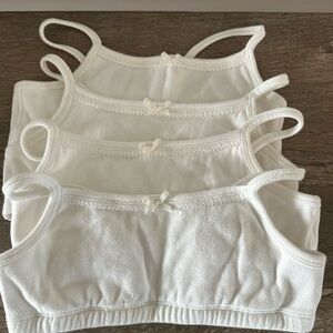 Hanna Andersson white kids bras size L unders 140-150 cm